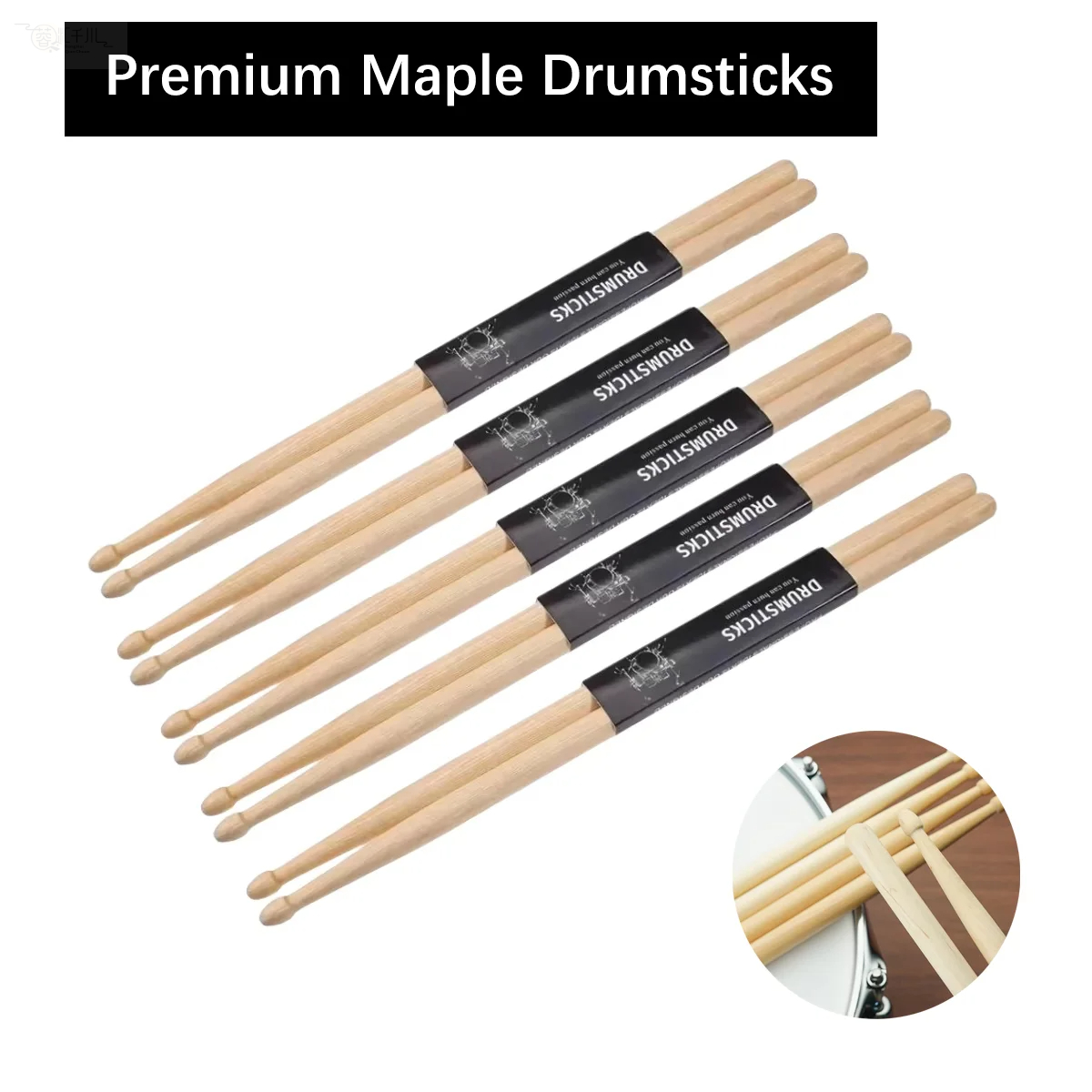 Drum Stick 5A - 1 Par de Baquetas de Bordo