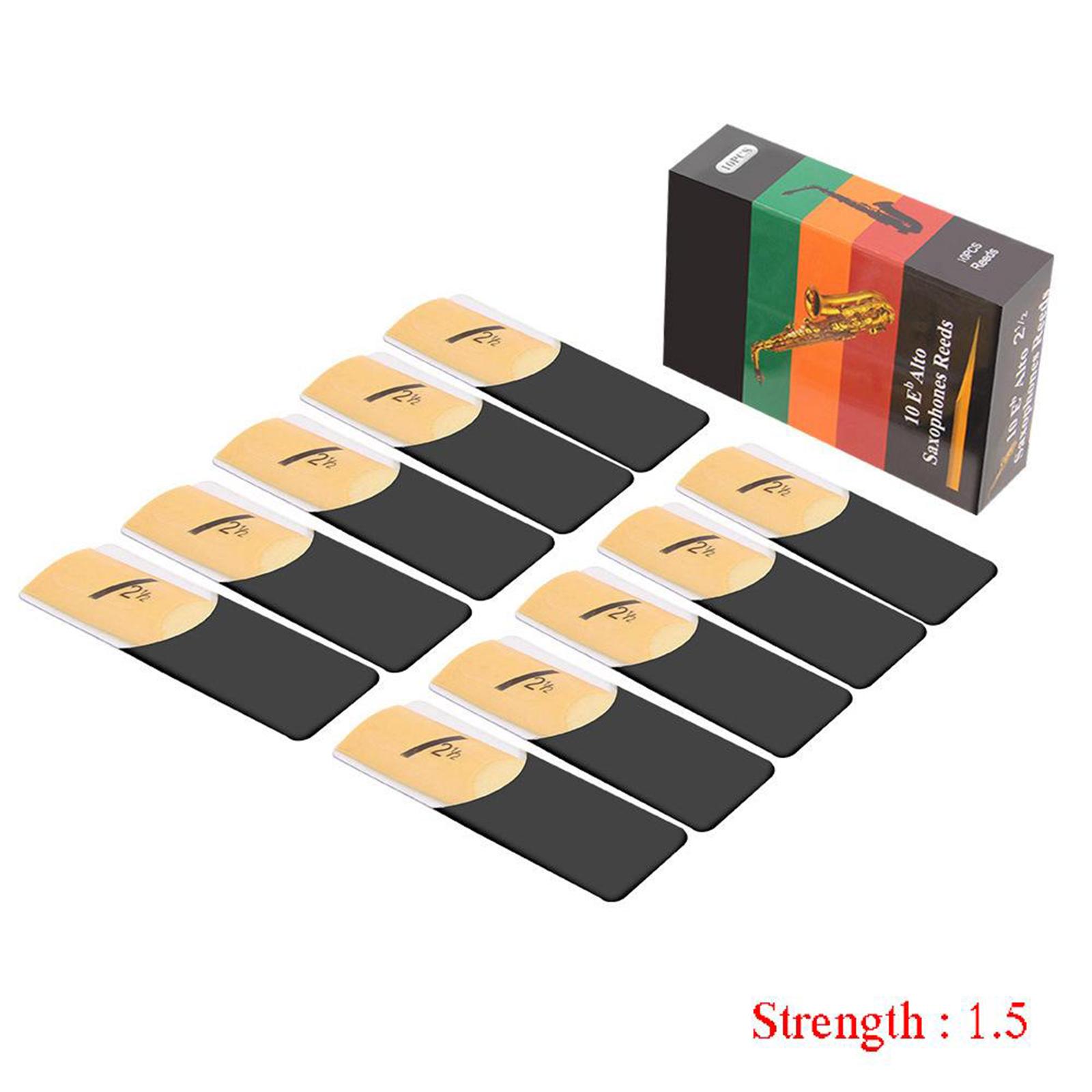 Saxophone Reed Pack - 10 unidades/pacote Palhetas Tradicionais para Saxofone