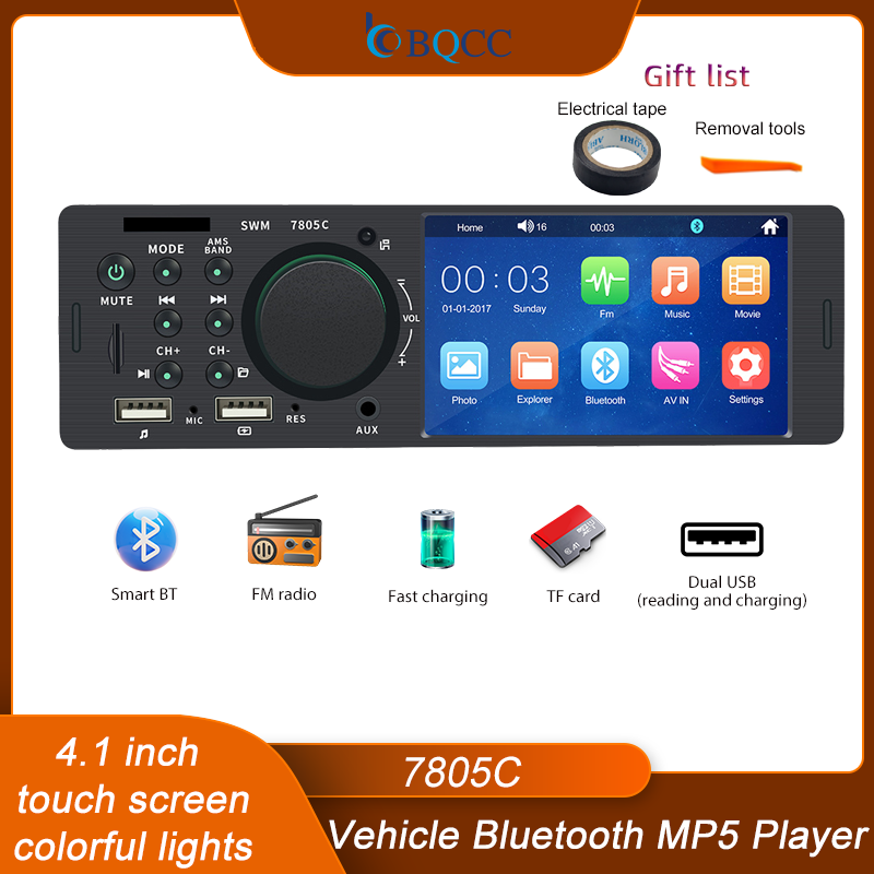 Audio Universal Music - BQCC-Rádio Do Carro Touchscreen, Bluetooth, Música,