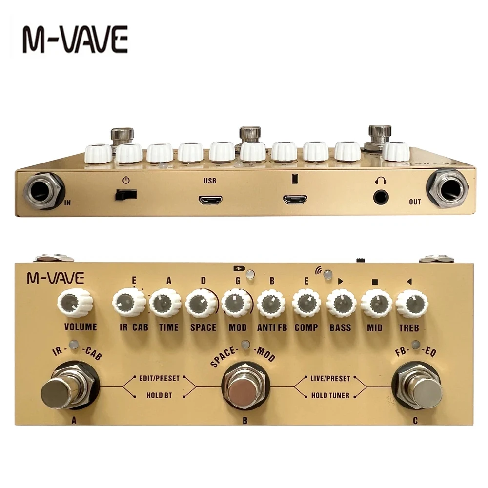 Audio Music Interface - M-vave cubo bebê recarregável multi efeitos