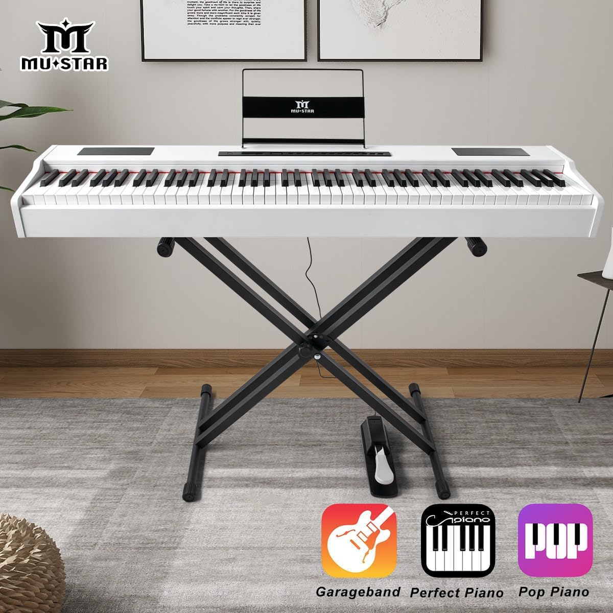 Piano Sustain Pedal - Teclado de Piano Digital MUSTAR 88