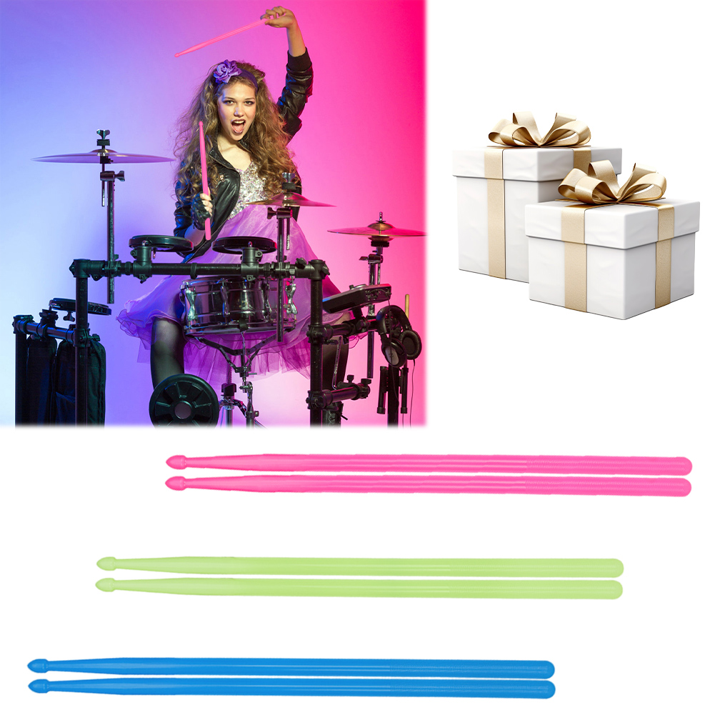Drum Stick 5A - Baqueta de bateria luminosa 5A que