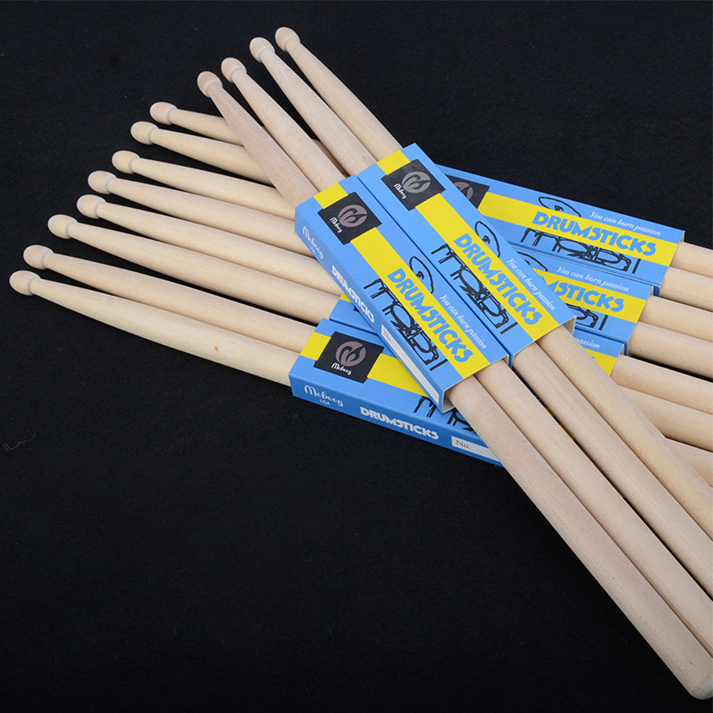 1 par de baquetas de madeira 5 - Drum Stick 5A avaliação e preço