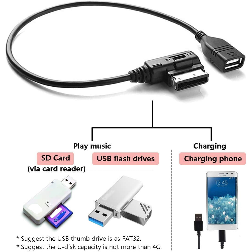 Cabo USB AUX AMI MMI para Inte - Audio Music Interface avaliação e preço