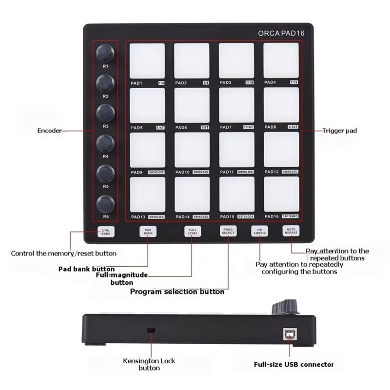 Controlador PAD16 Teclado DJ E - Audio Music Dj avaliação e preço