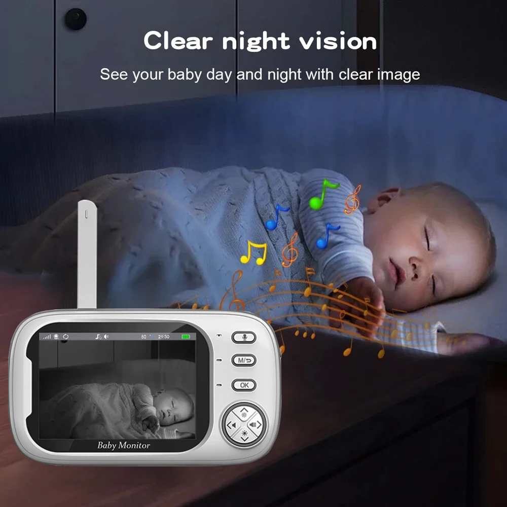 Câmera de monitoramento do beb - Audio Detect Music avaliação e preço