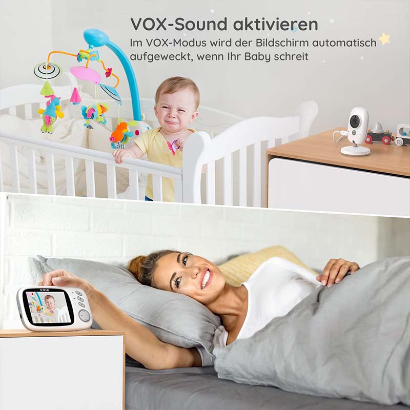 Boifun Monitor de bebê sem fio - Audio Detect Music avaliação e preço