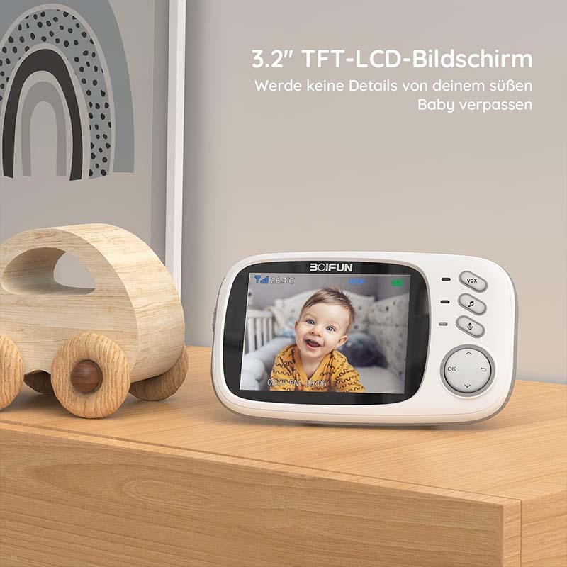 Boifun Monitor de bebê sem fio - Audio Detect Music avaliação e preço