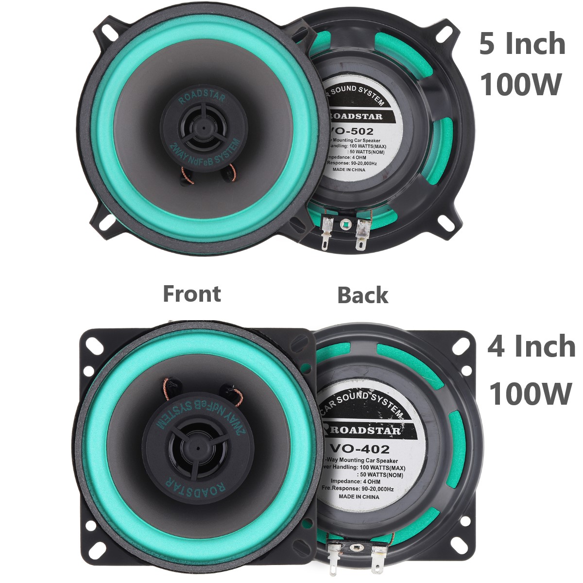 4 Polegada/5 Polegada 100w car - Audio Universal Music avaliação e preço