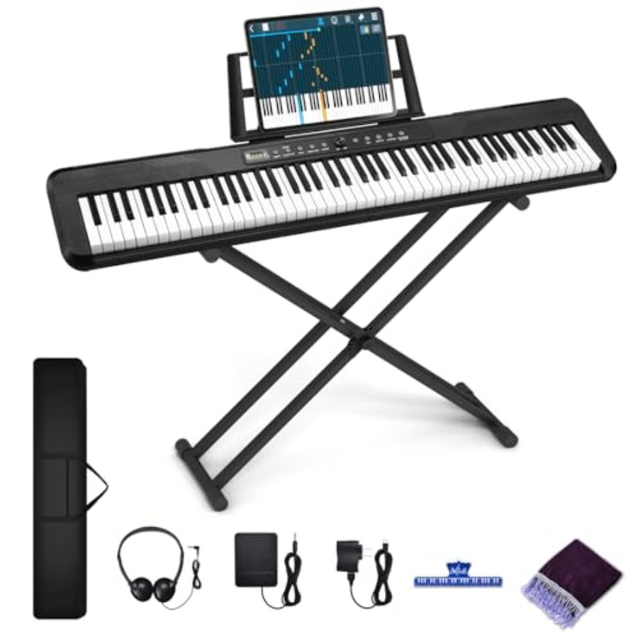 Teclado de Piano de 88 Teclas  - Piano Sustain Pedal avaliação e preço