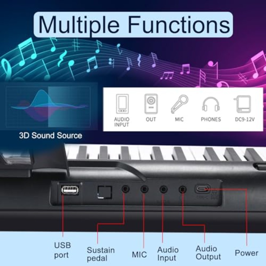 Teclado de Piano de 88 Teclas  - Piano Sustain Pedal avaliação e preço