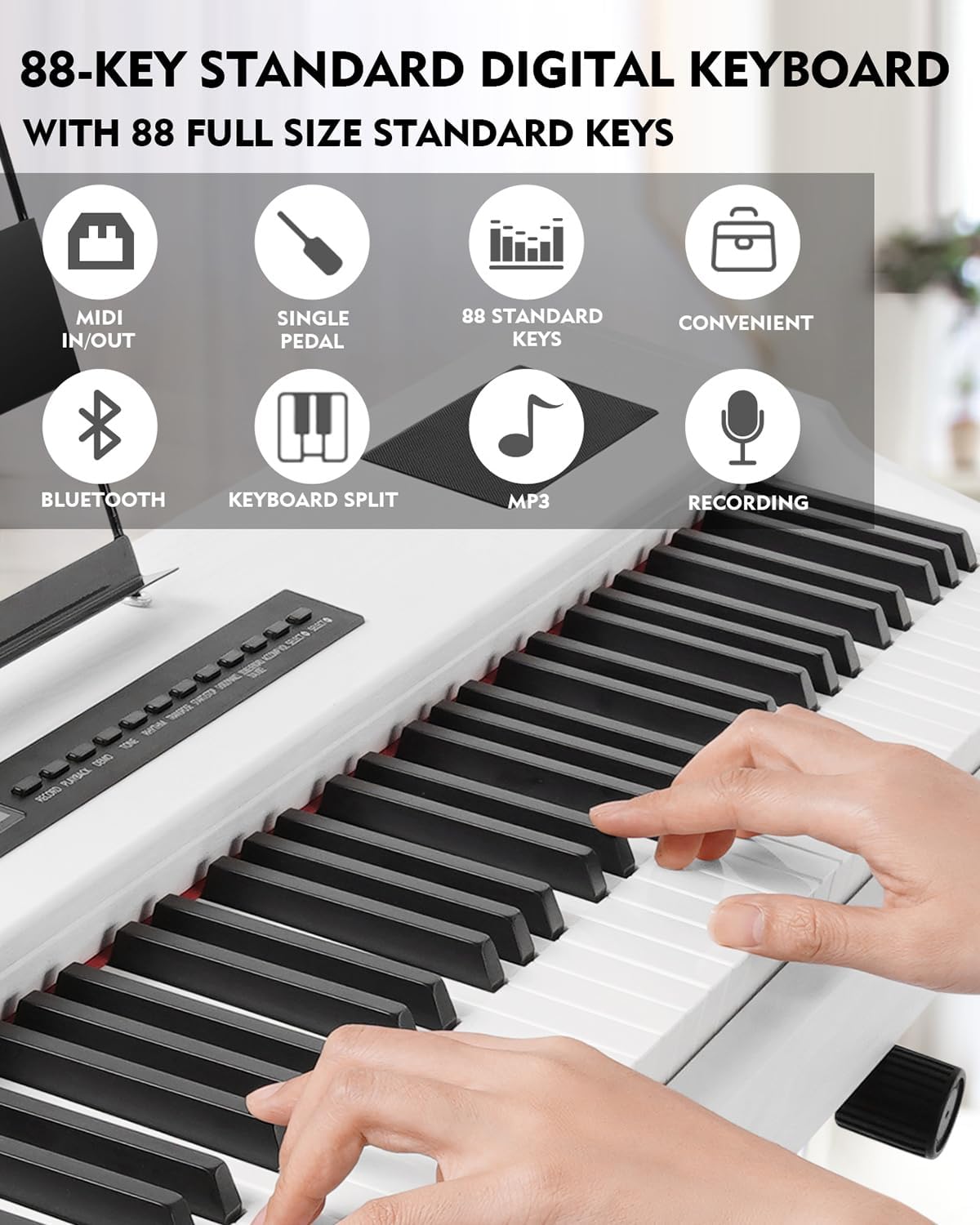 Teclado de Piano Digital MUSTA - Piano Sustain Pedal avaliação e preço