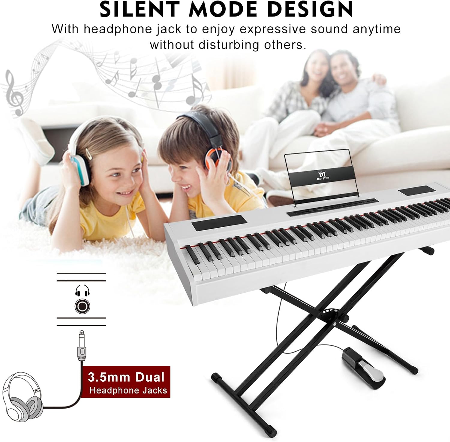 Teclado de Piano Digital MUSTA - Piano Sustain Pedal avaliação e preço