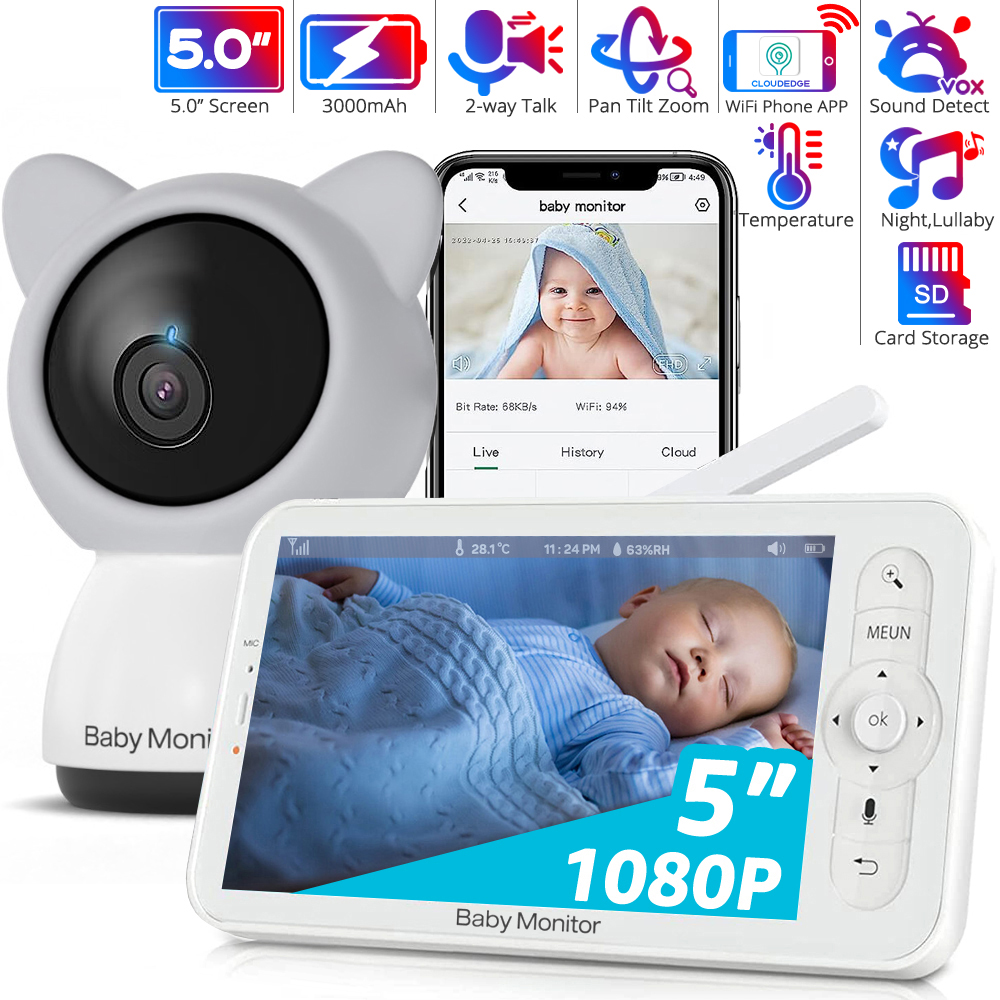 Monitor de bebê WiFi com APP,  - Audio Detect Music avaliação e preço